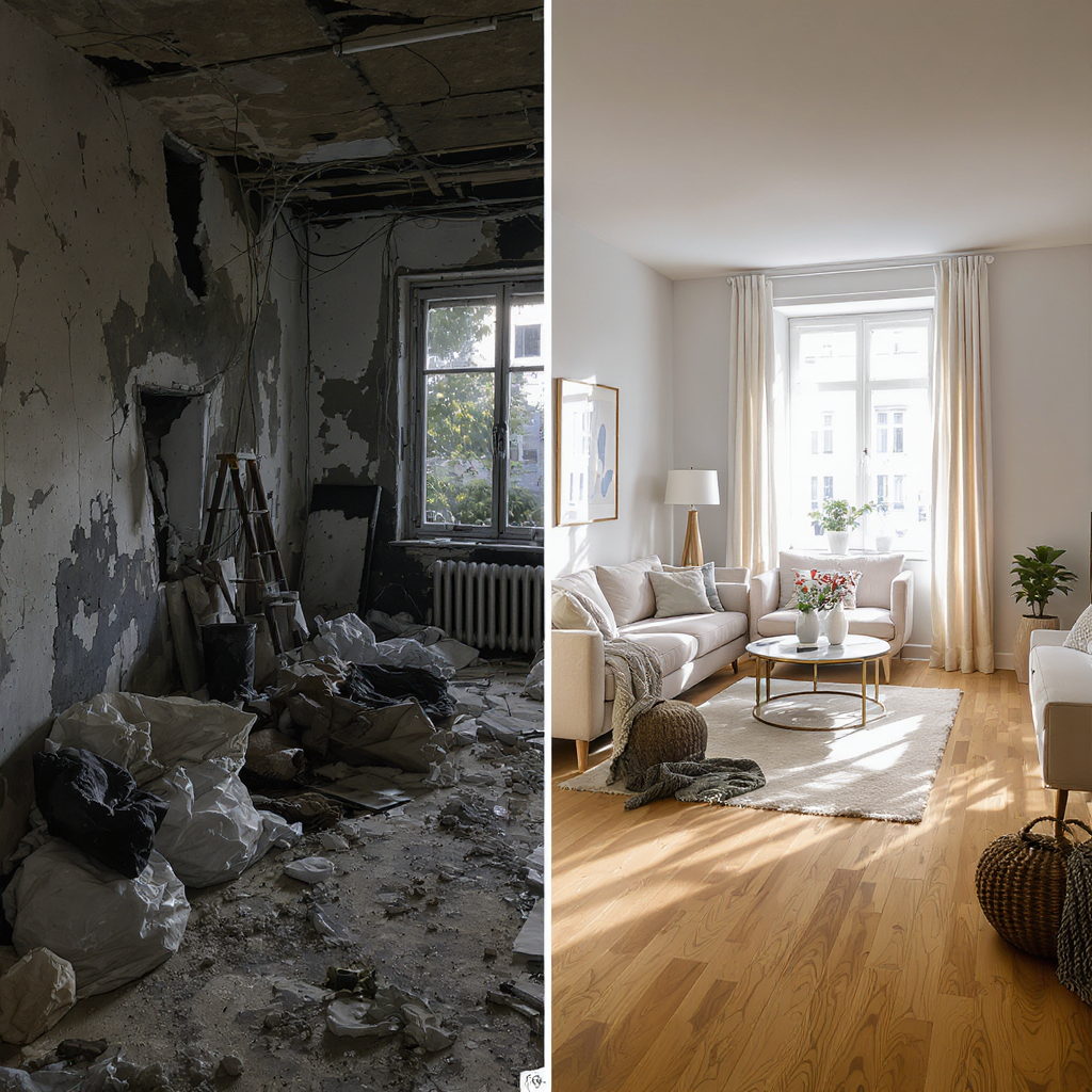 Avant/Après cuisine